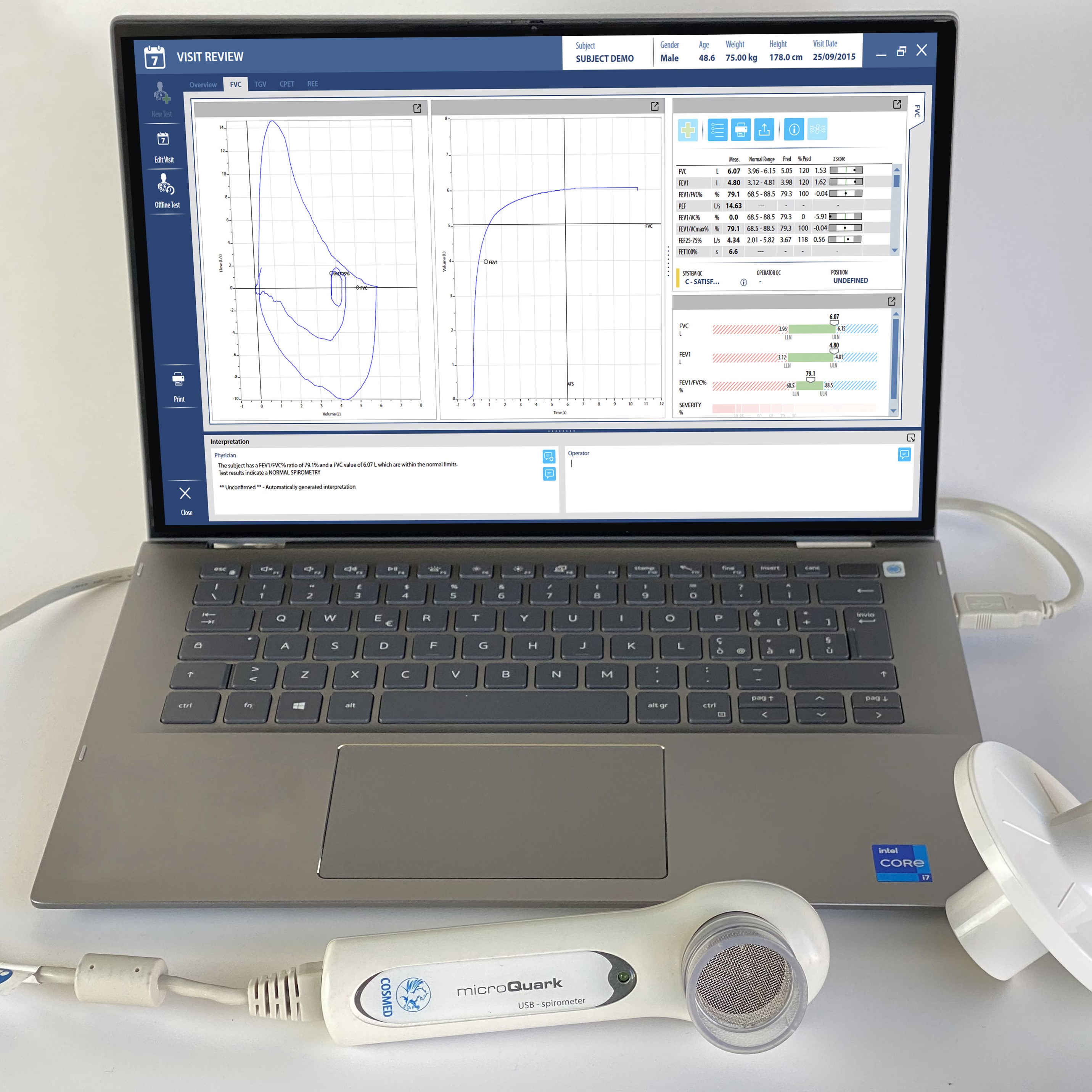 ESPIROMETRO USB MicroQuark